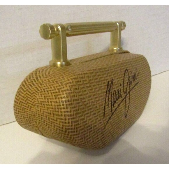Maui Jim Brown Sunglasses Case Upcycled Purse Evening Bag Top Handle Clutch - Picture 6 of 6